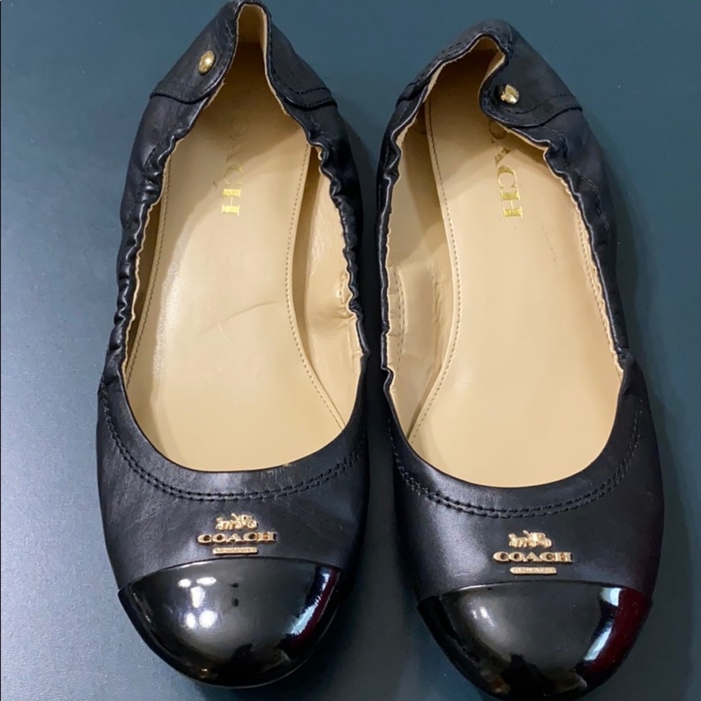 Coach leather flats